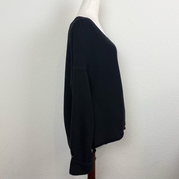 Free People La Brea Chunky Sweater Black Ribbed
Cuffed V-Neck Oversized - Picture 7 of 14